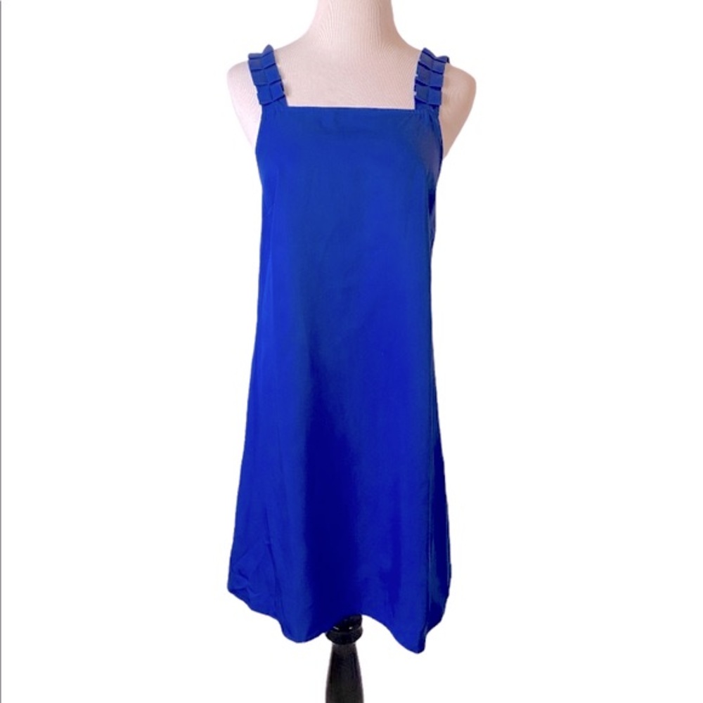 Cremieux Blue Sleeveless Mini Shift Dress Size XS